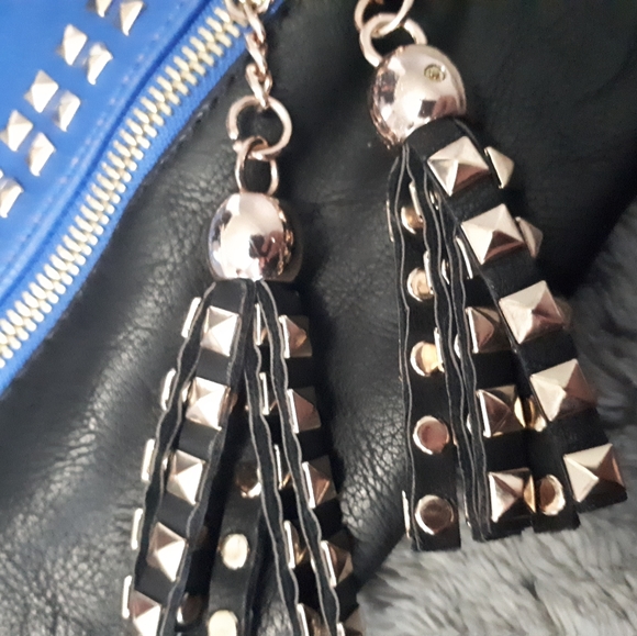 MMS purse - blue/ black/ studs - Picture 2 of 3